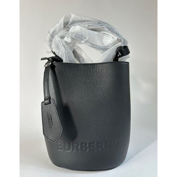 Burberry Bags Burberry Small Lorne Bucket Bag Crossbody Black Embossed Leather Poshmark